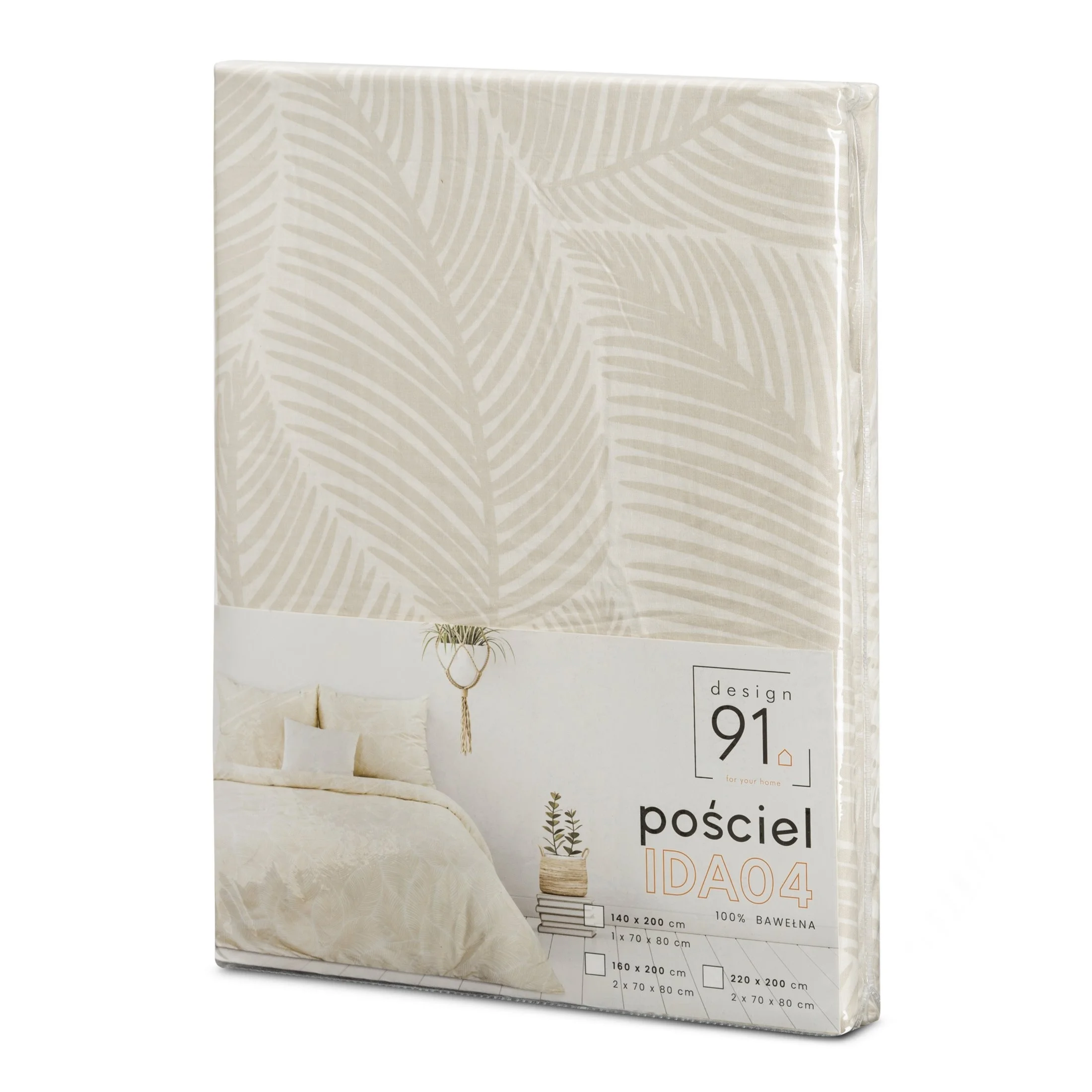 DESIGN 91 Komplet pościeli IDA 04 z subtelnym motywem liści