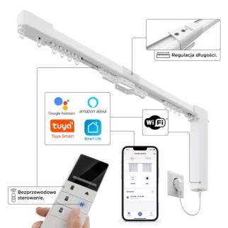 Karnisz elektryczny teleskopowy Creativa 250-450 cm 230V Wi-Fi z pilotem