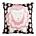 Poszewka na poduszkę 45x45 cm welwetowa, czarno różowa z motywem baranków KIDS 7 B DESIGN 91