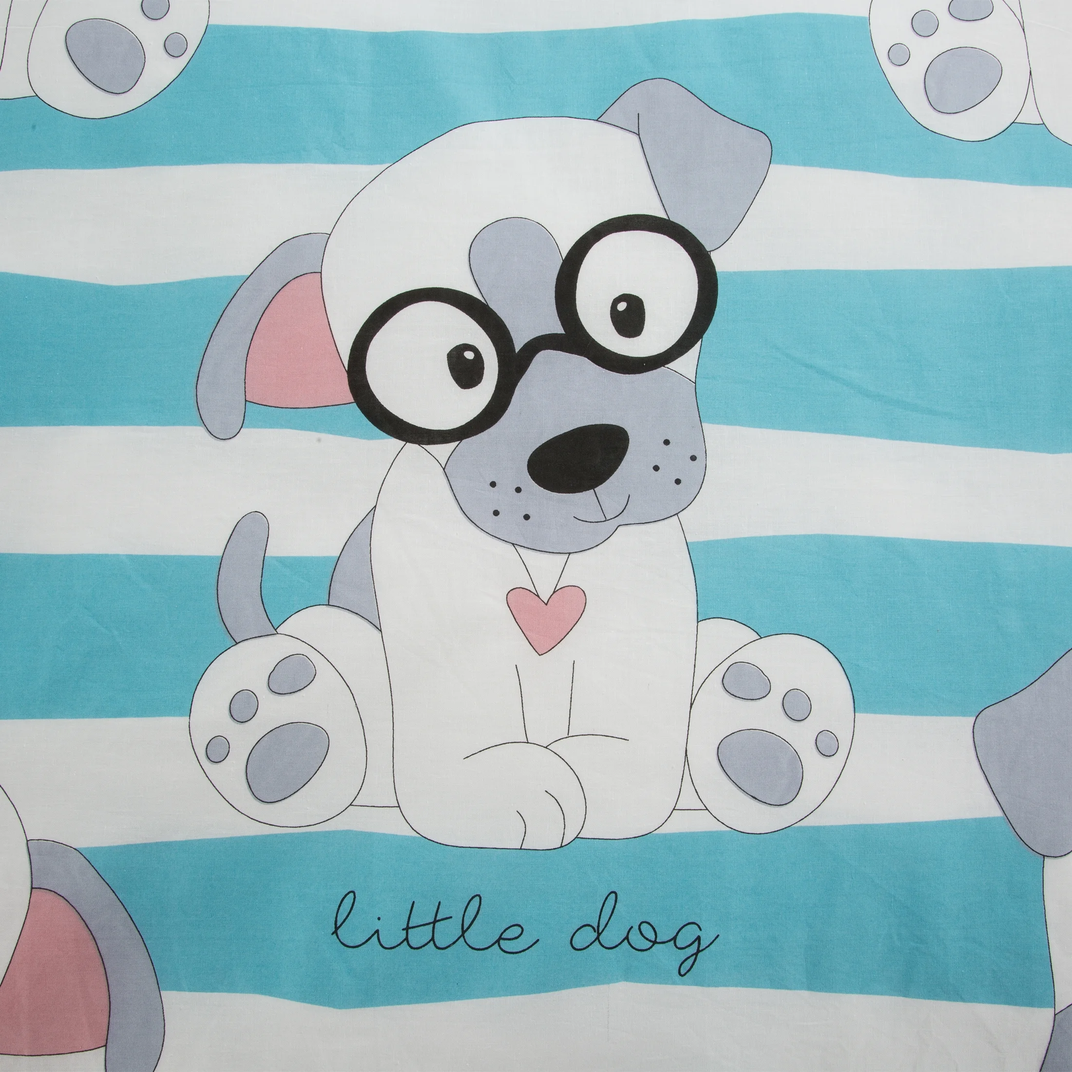 Pościel dziecięca 140x200 cm bawełniana kolor turkusowy, biały KIDS Design 91