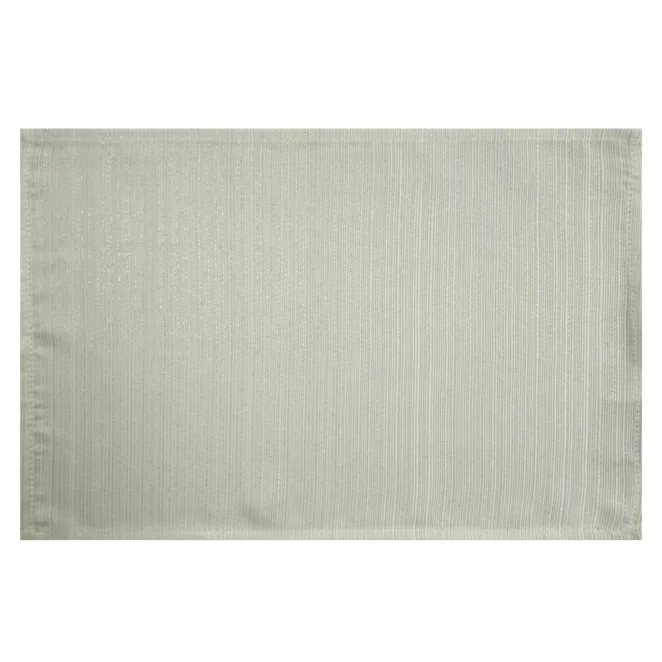 Komplet 4 szt. serwetek beżowych 30x40 cm przetykane błyszczącą nicią - GLAMO
