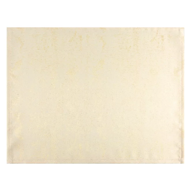 Komplet serwetek 4 szt 30x40 cm kremowy SPARKLE przeszywanych złotą nicią