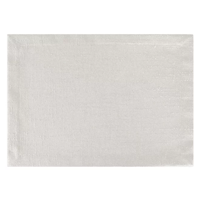 Komplet podkładek 4 szt kremowy 32x45 cm INES 12 z przetykaną błyszczącą nicią
