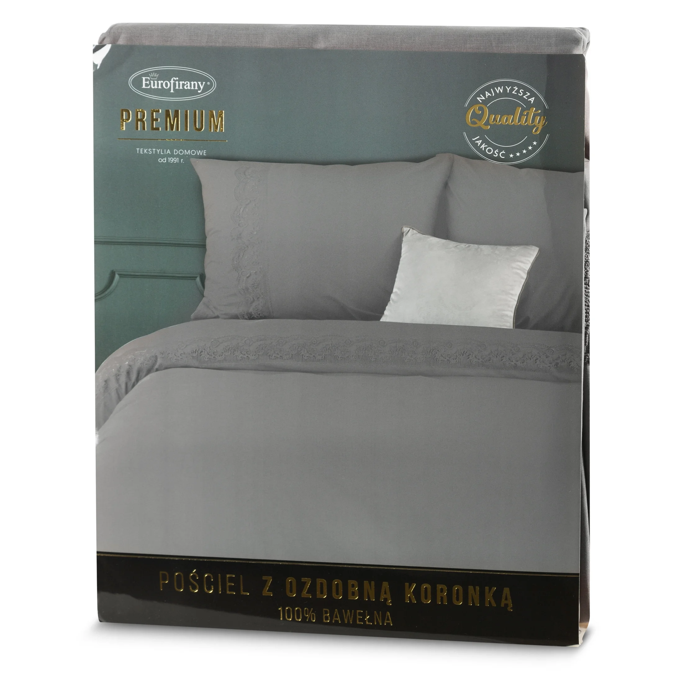 EUROFIRANY PREMIUM Pościel LANA z bawełny renforcej zdobiona elegancką koronką
