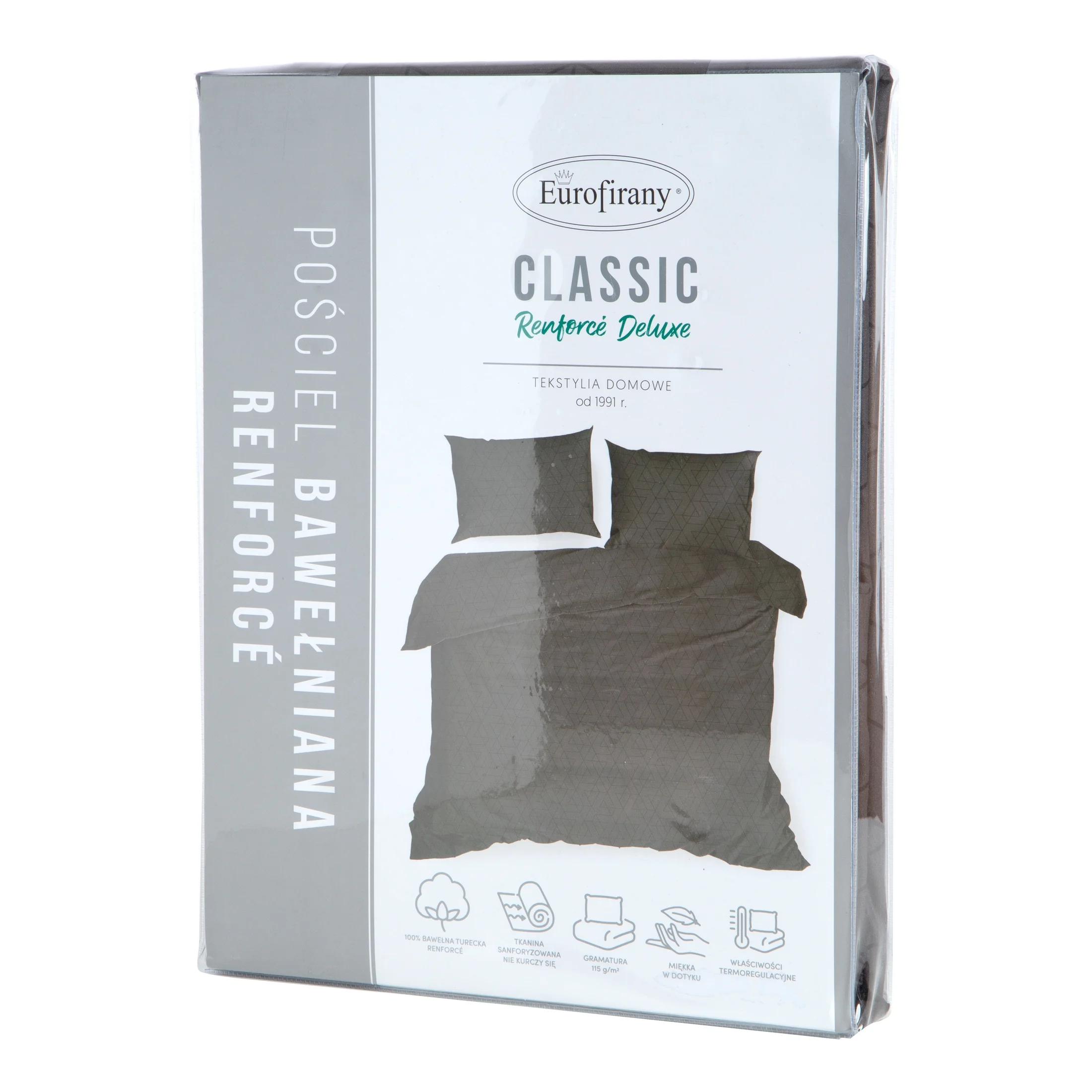 EUROFIRANY CLASSIC RENFORCE DELUXE Komplet pościeli SARA z wysokogatunkowej bawełny z geometrycznym wzorem