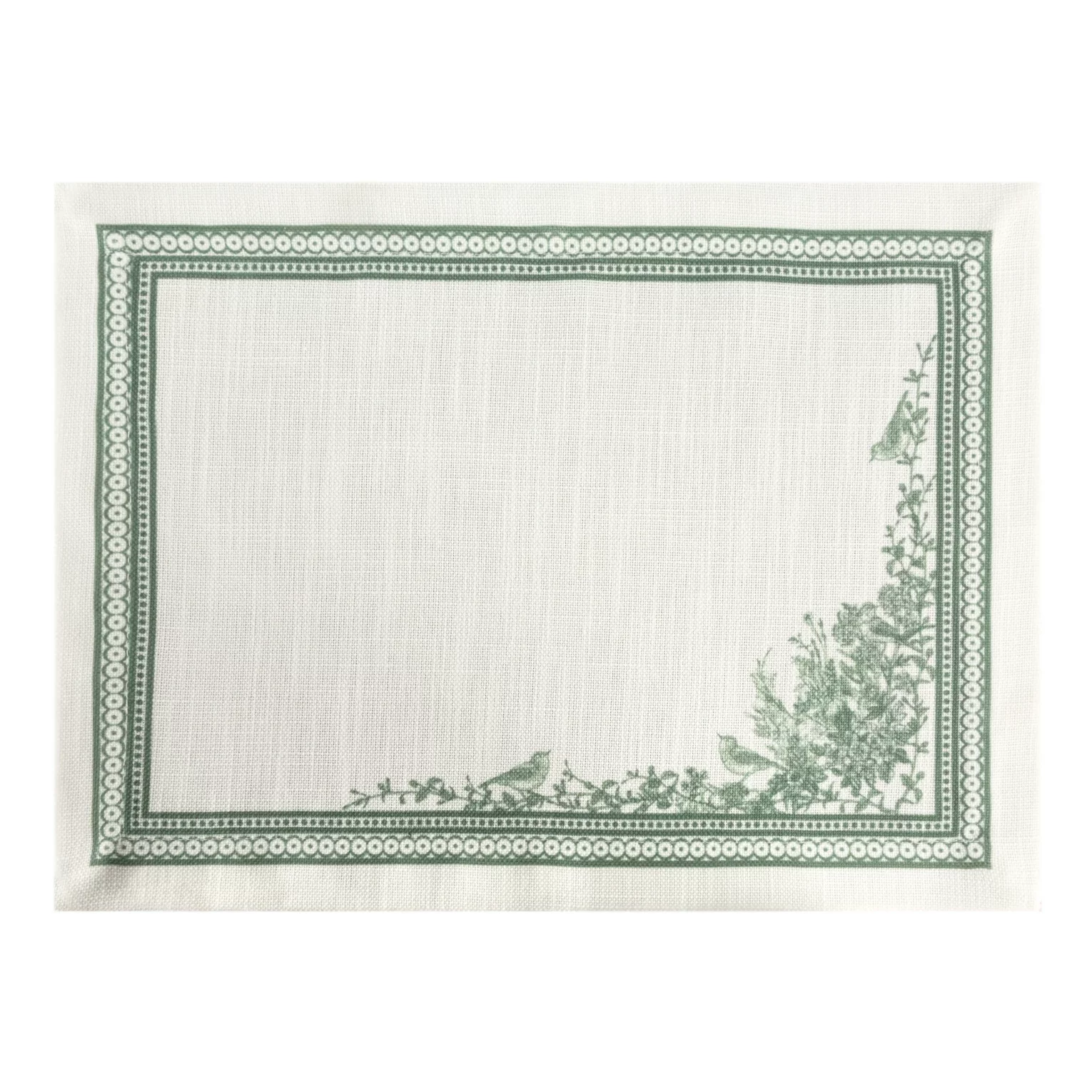 Komplet serwetek 4 szt.  naturalno, zielonych z roślinnym wzorem 30x40 cm SUMMER - kolekcja FOREST SUMMER