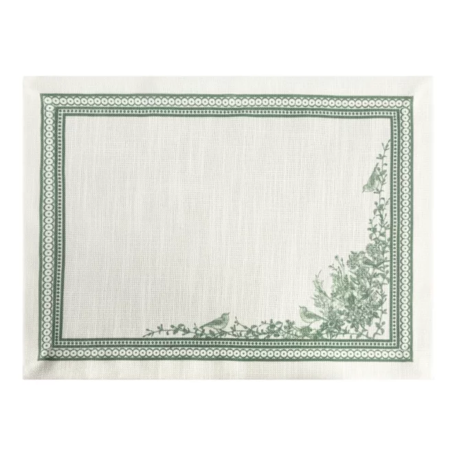 Komplet serwetek 4 szt.  naturalno, zielonych z roślinnym wzorem 30x40 cm SUMMER - kolekcja FOREST SUMMER
