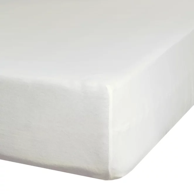 Prześcieradło jersey z gumką 120x200 cm z bawełny kolor kremowy 125 g/m2 Design 91