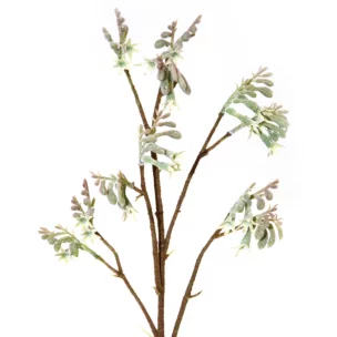 Kwiat sztuczny krokosimia zielono, brązowa 75 cm