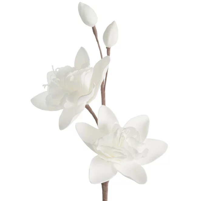 Kwiat sztuczny biały z pianki foamiran 86 cm