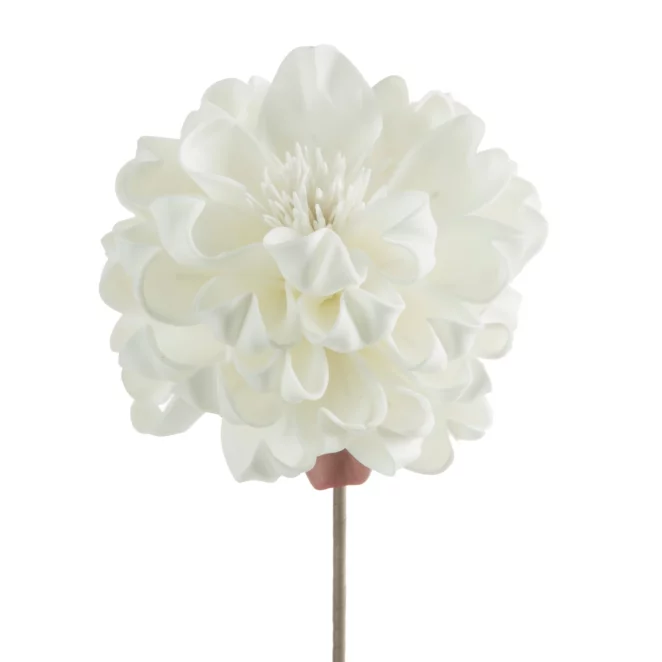 Kwiat sztuczny biały z plastycznej pianki foamiran 65 cm