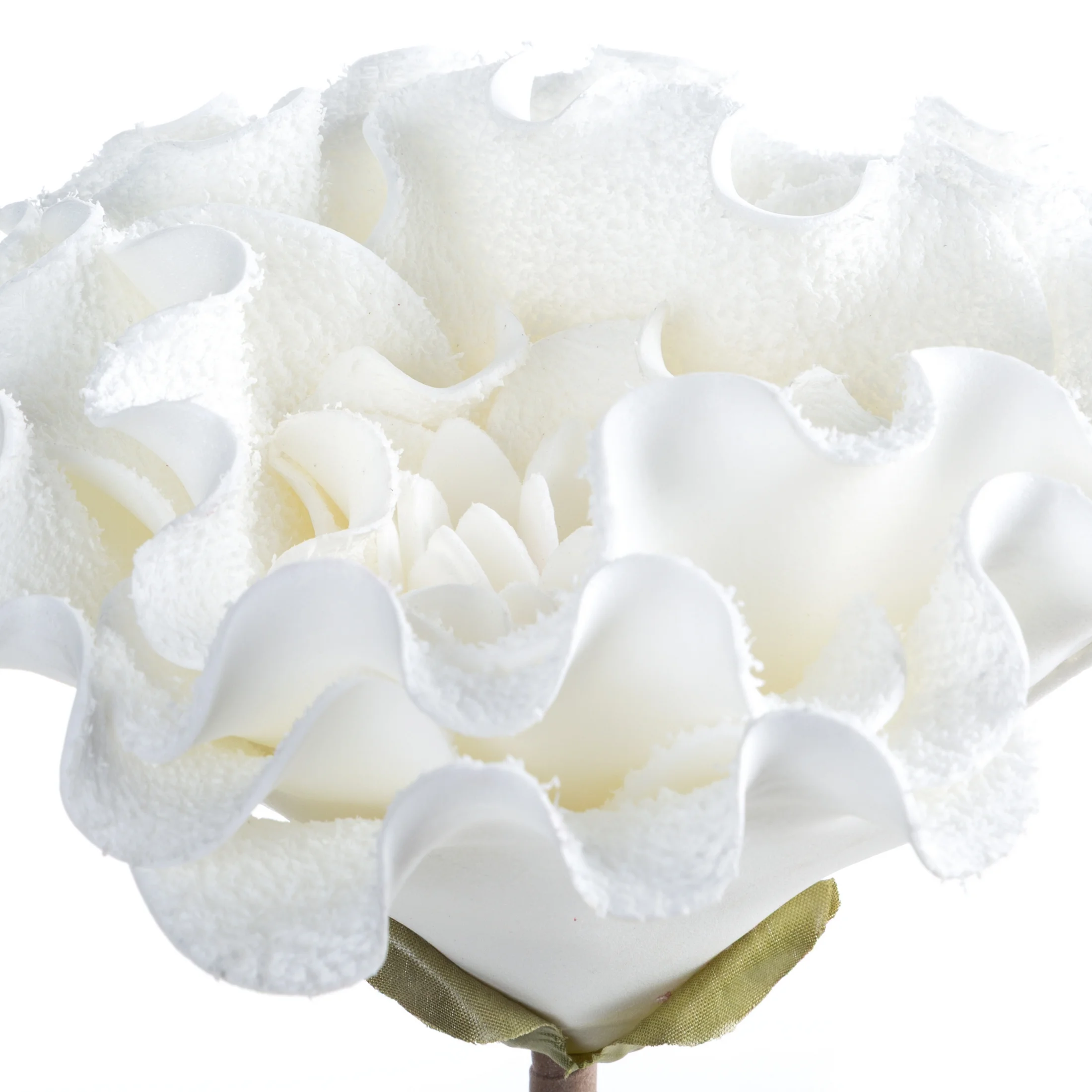 Kwiat sztuczny biały z plastycznej pianki foamiran 65 cm