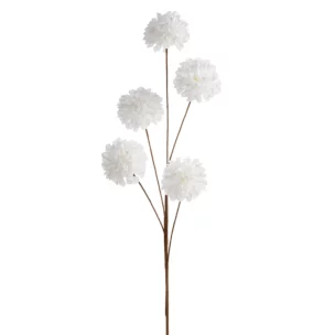 Kwiat sztuczny biały z plastycznej pianki foamiran 80 cm