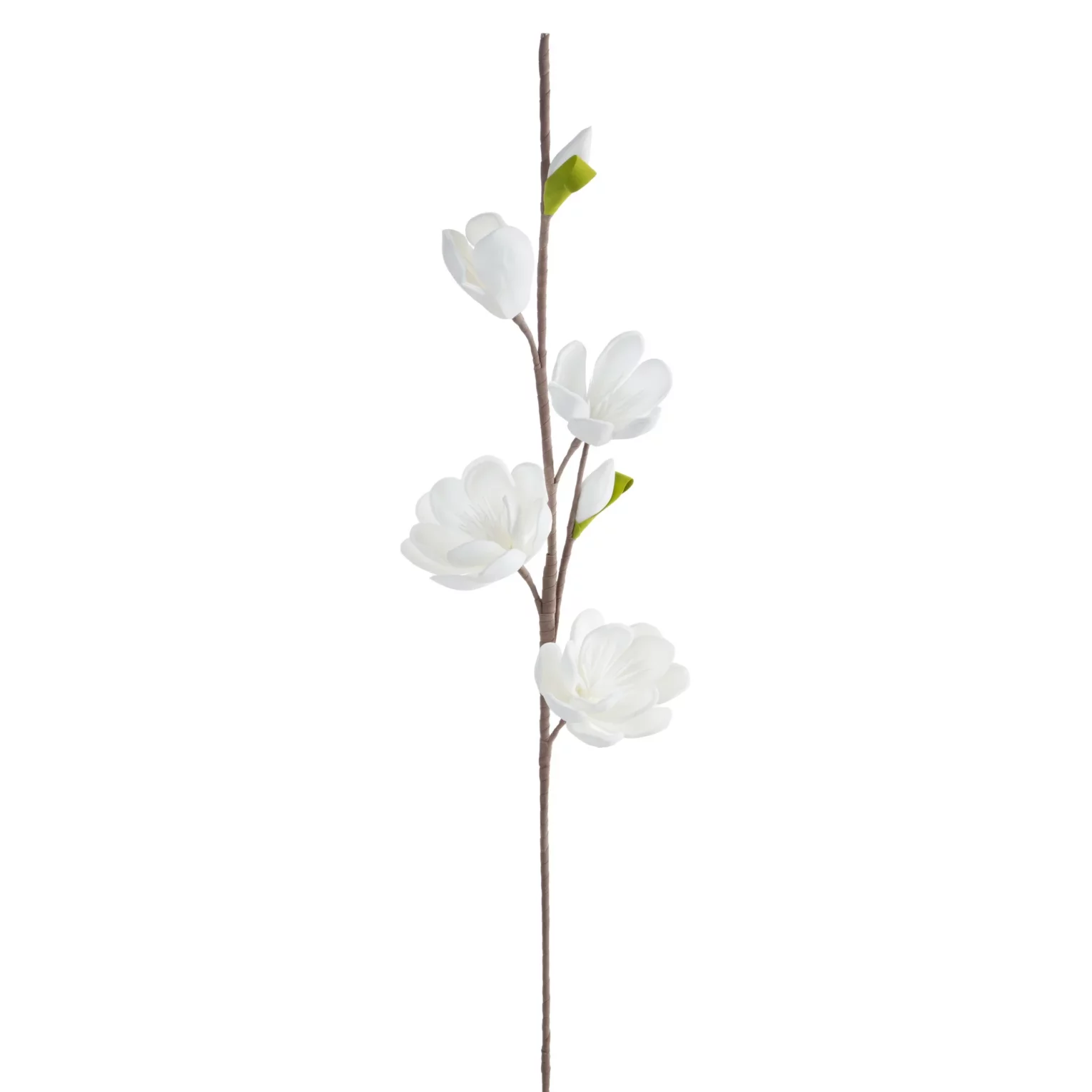 Kwiat sztuczny biały z plastycznej pianki foamiran 82 cm