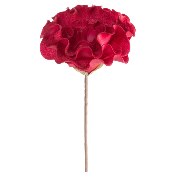 Kwiat sztuczny bordowy z plastycznej pianki foamiran 65 cm