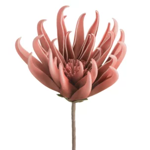 Kwiat sztuczny chryzantema ciemnoróżowa z plastycznej pianki foamiran 62 cm