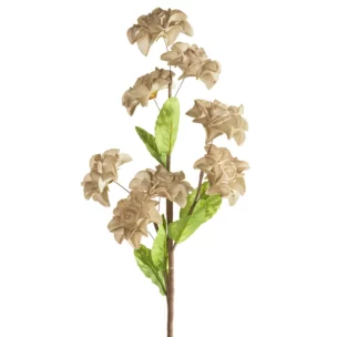 Kwiat sztuczny ciemnobeżowy z plastycznej pianki foamiran 65 cm