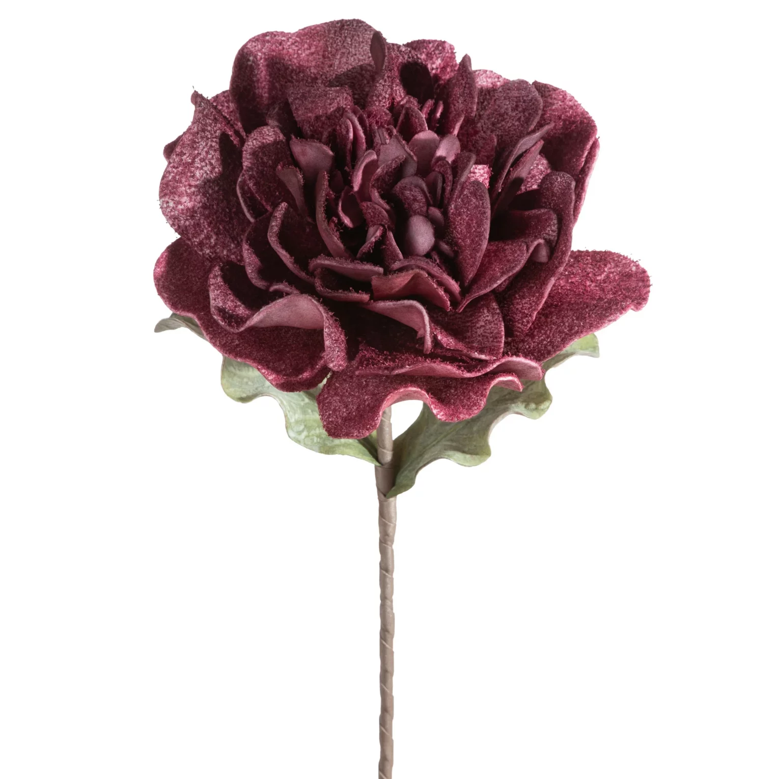 Kwiat sztuczny ciemnofioletowy z plastycznej pianki foamiran 70 cm