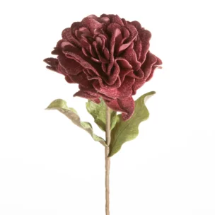 Kwiat sztuczny ciemnofioletowy z plastycznej pianki foamiran 75 cm