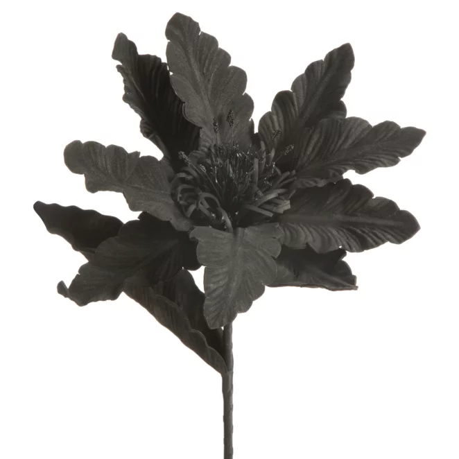 Kwiat sztuczny czarny z plastycznej pianki foamiran 64 cm