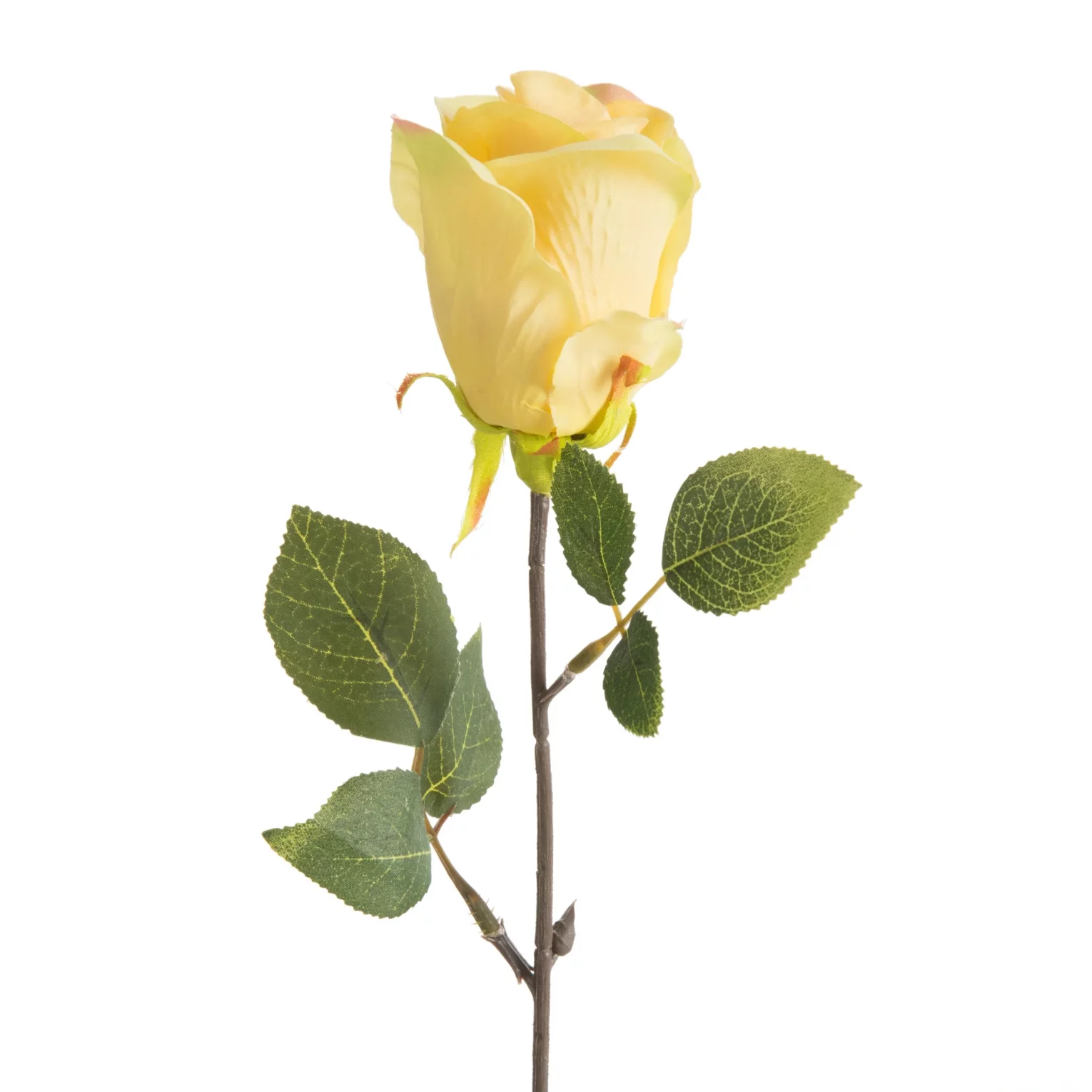 Kwiat sztuczny róża żółta 53 cm