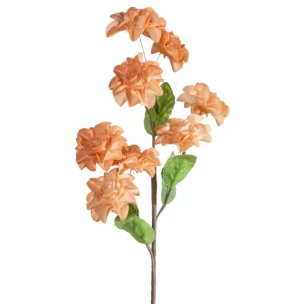 Kwiat sztuczny jasnopomarańczowy z plastycznej pianki foamiran 65 cm