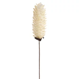 Kwiat sztuczny kremowy z plastycznej pianki foamiran 60 cm