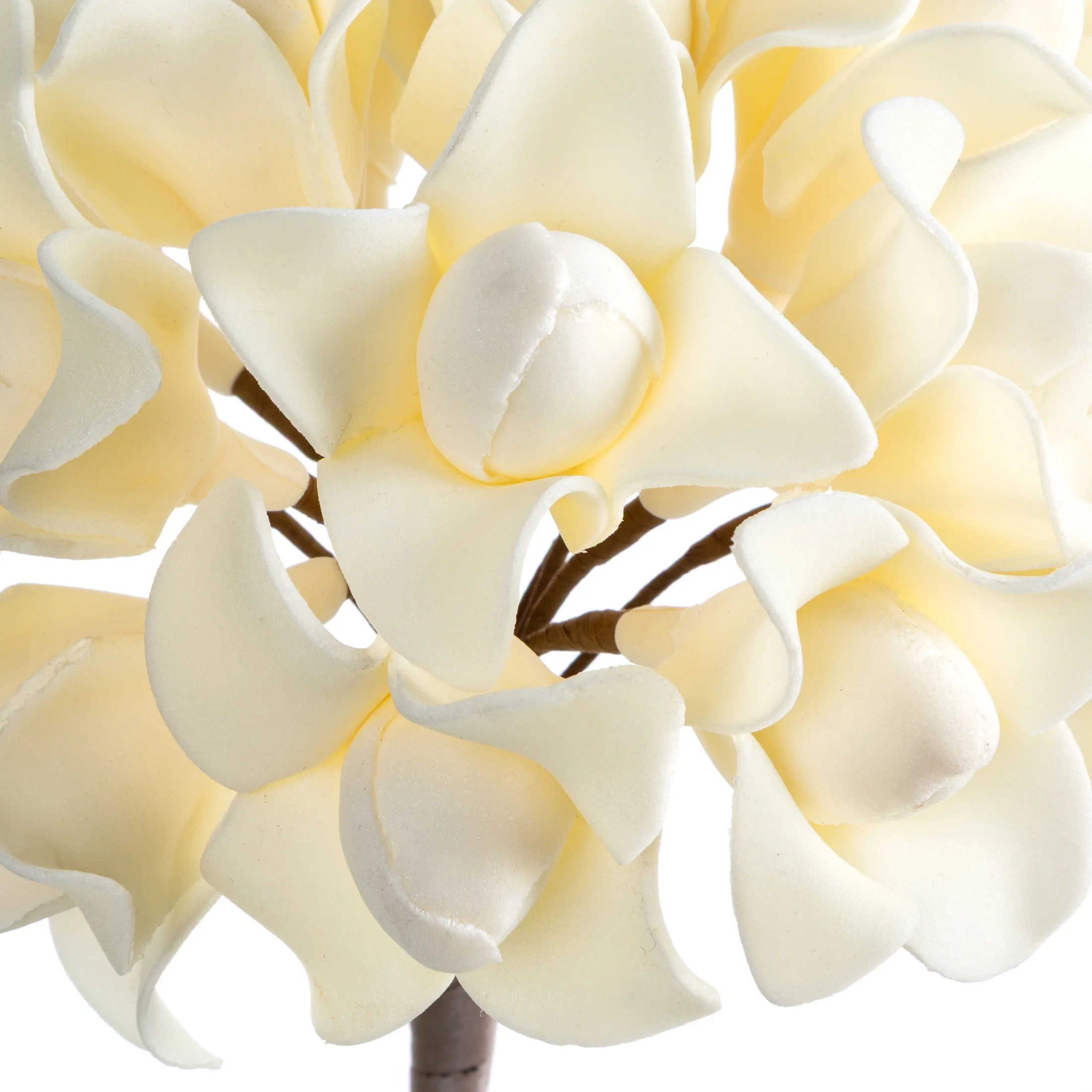 Kwiat sztuczny kremowy z plastycznej pianki foamiran 61 cm