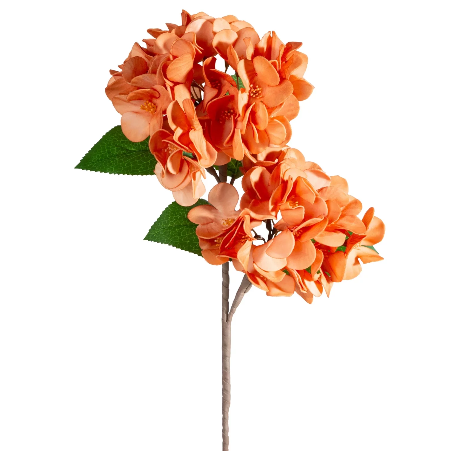 Kwiat sztuczny pomarańczowy z plastycznej pianki foamiran 50 cm