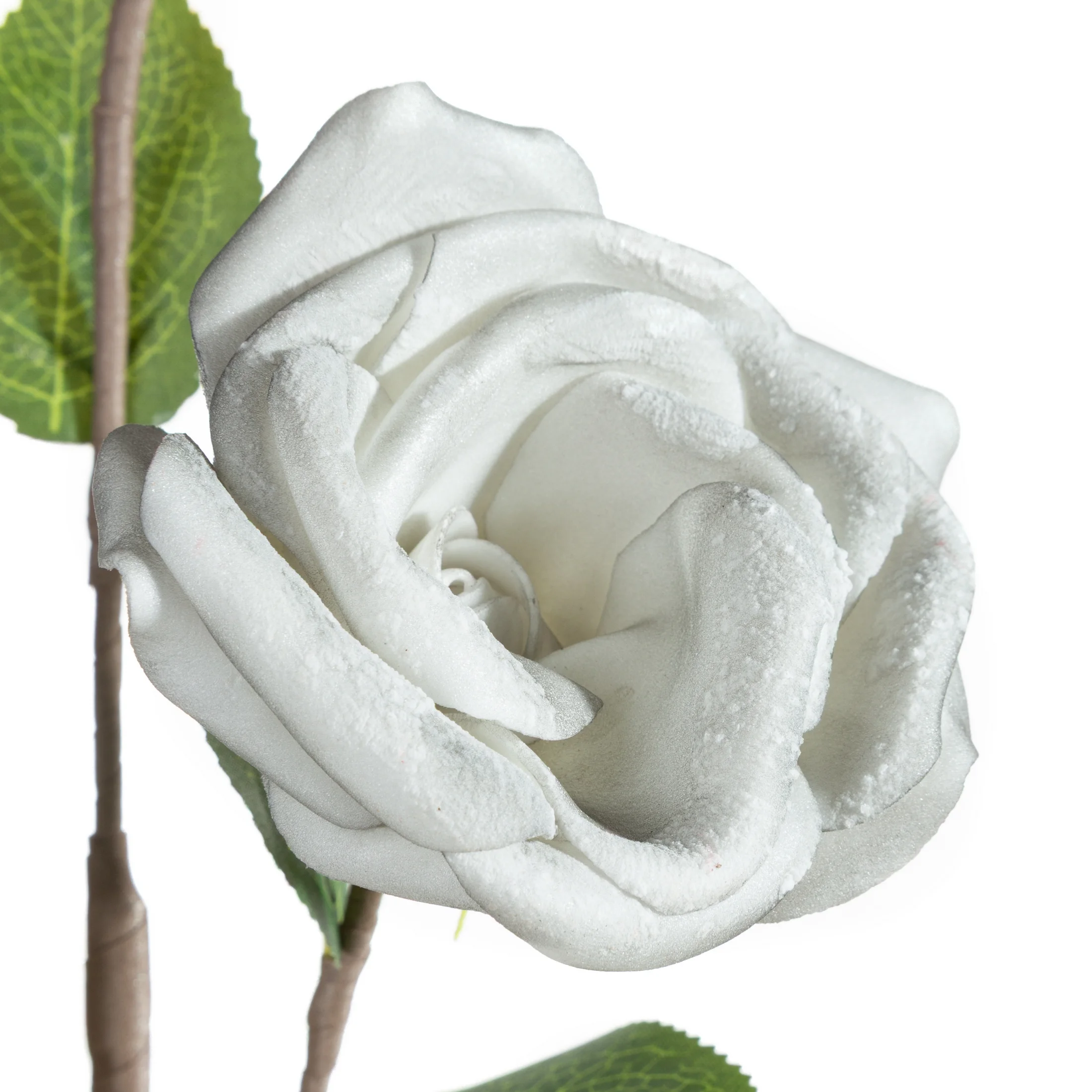 Kwiat sztuczny popielaty z plastycznej pianki foamiran 50 cm