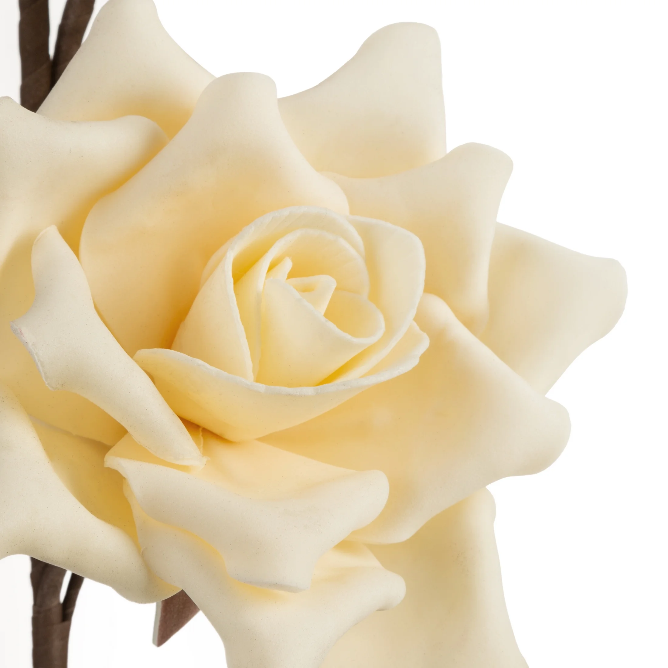 Kwiat sztuczny róży kremowy z plastycznej pianki foamirian 76 cm