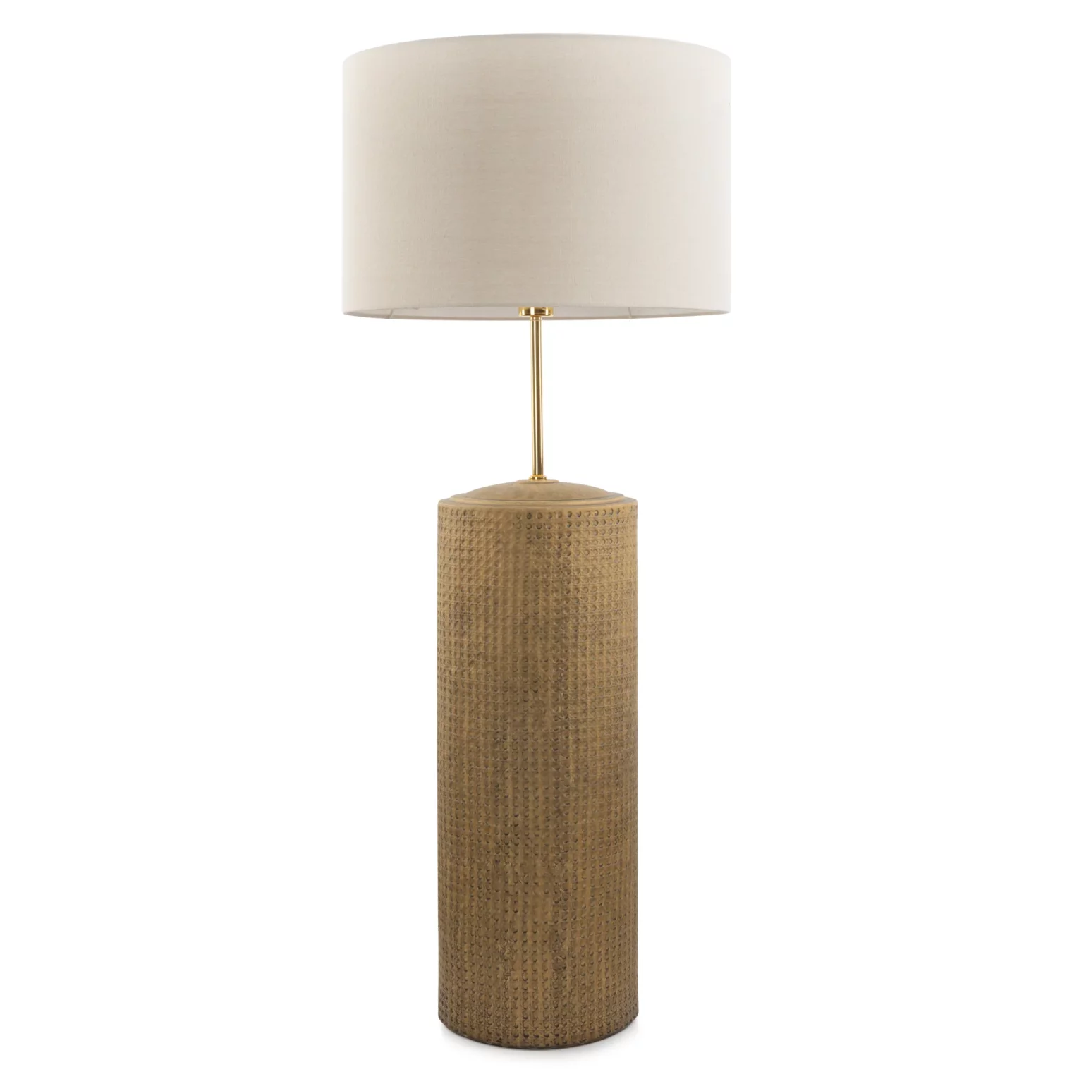 Lampa ceramiczna beżowa w stylu boho średnica 50x125 cm ASA