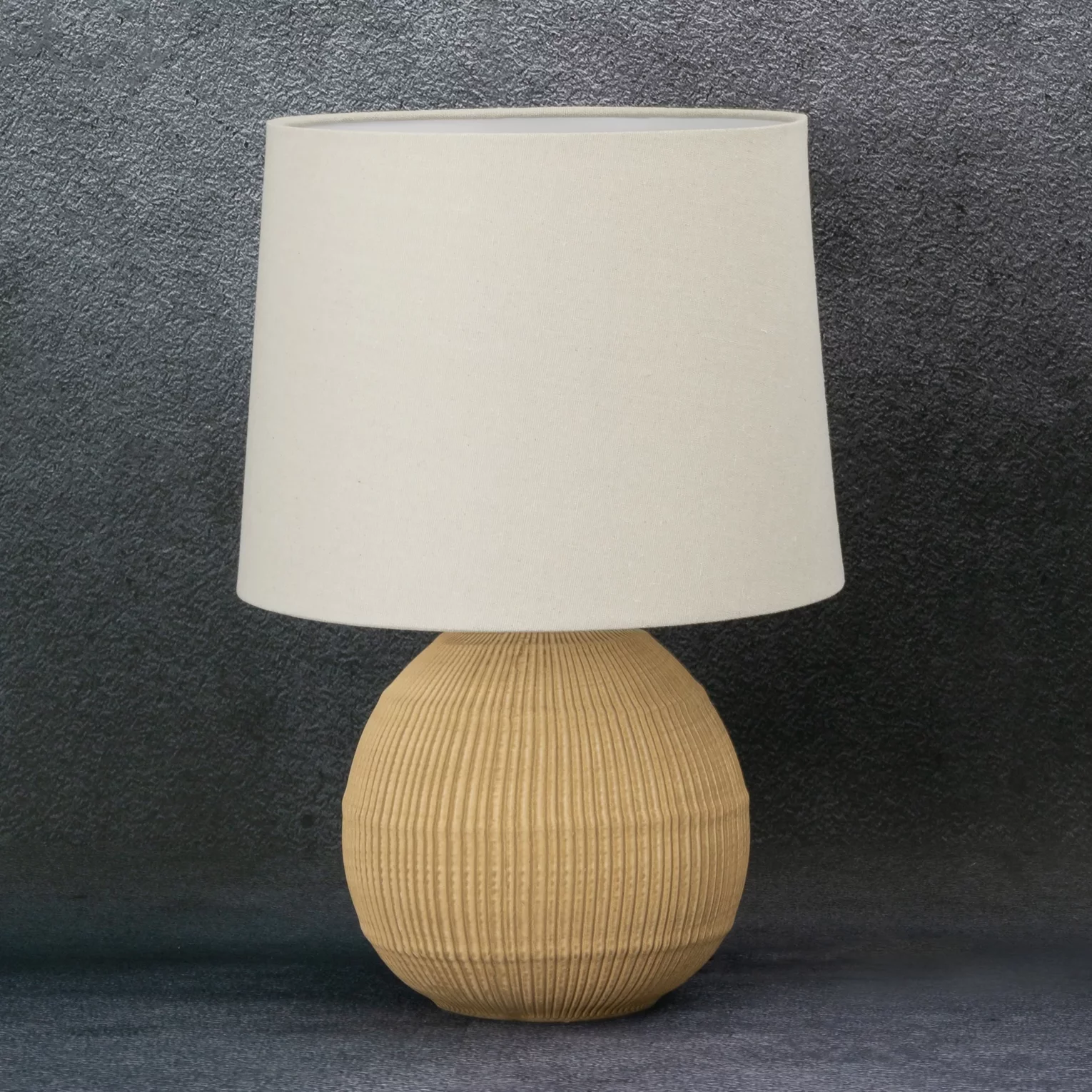 Lampa kremowo-beżowa  w stylu boho średnica 34x51 cm KENZO