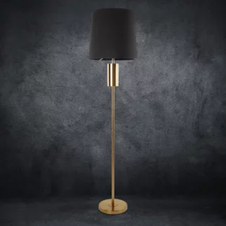 Lampa stojąca do salonu czarna  w minimalistycznym stylu 36 x 157 cm LETI