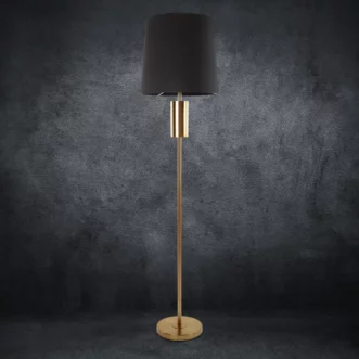Lampa stojąca do salonu czarna w minimalistycznym stylu 36 x 157 cm LETI