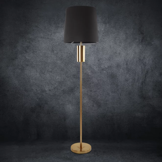 Lampa stojąca do salonu czarna w minimalistycznym stylu 36 x 157 cm LETI