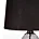 Lampa stołowa nocna czarna z podstawą z dymionego szkła 30 x 59 cm MAYA