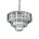 Lampa wisząca do salonu transparentna, srebrna ze szklanymi elegackimi zawieszkami, możliwość regulacji wysokości 43 x 150 cm DANA