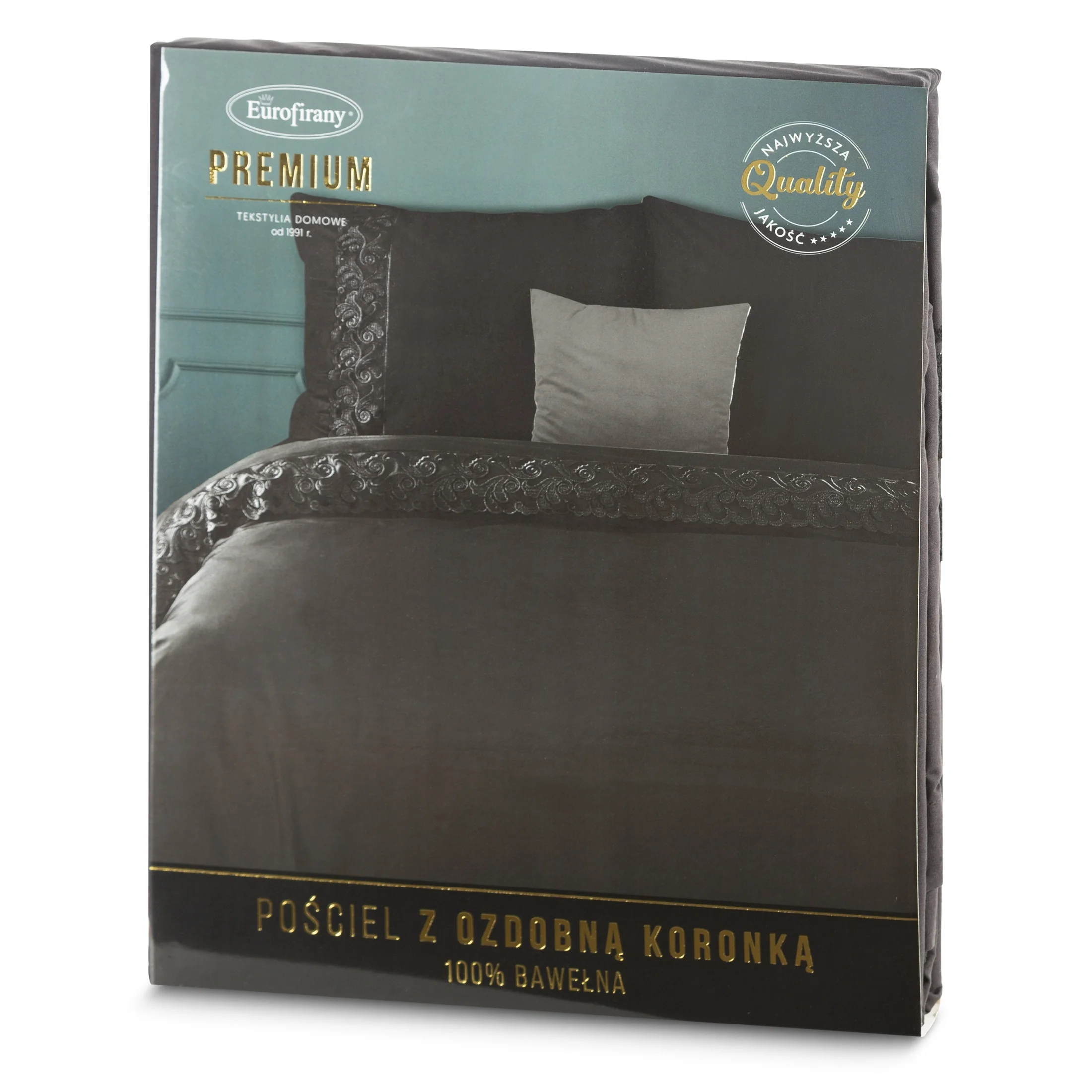 EUROFIRANY PREMIUM Pościel LANA z bawełny renforcej zdobiona elegancką koronką