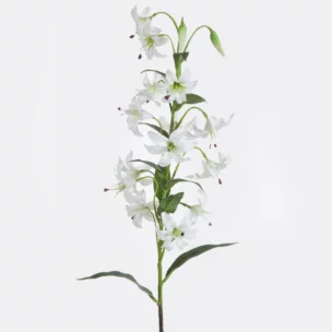 Kwiat sztuczny biało, zielona 83 cm