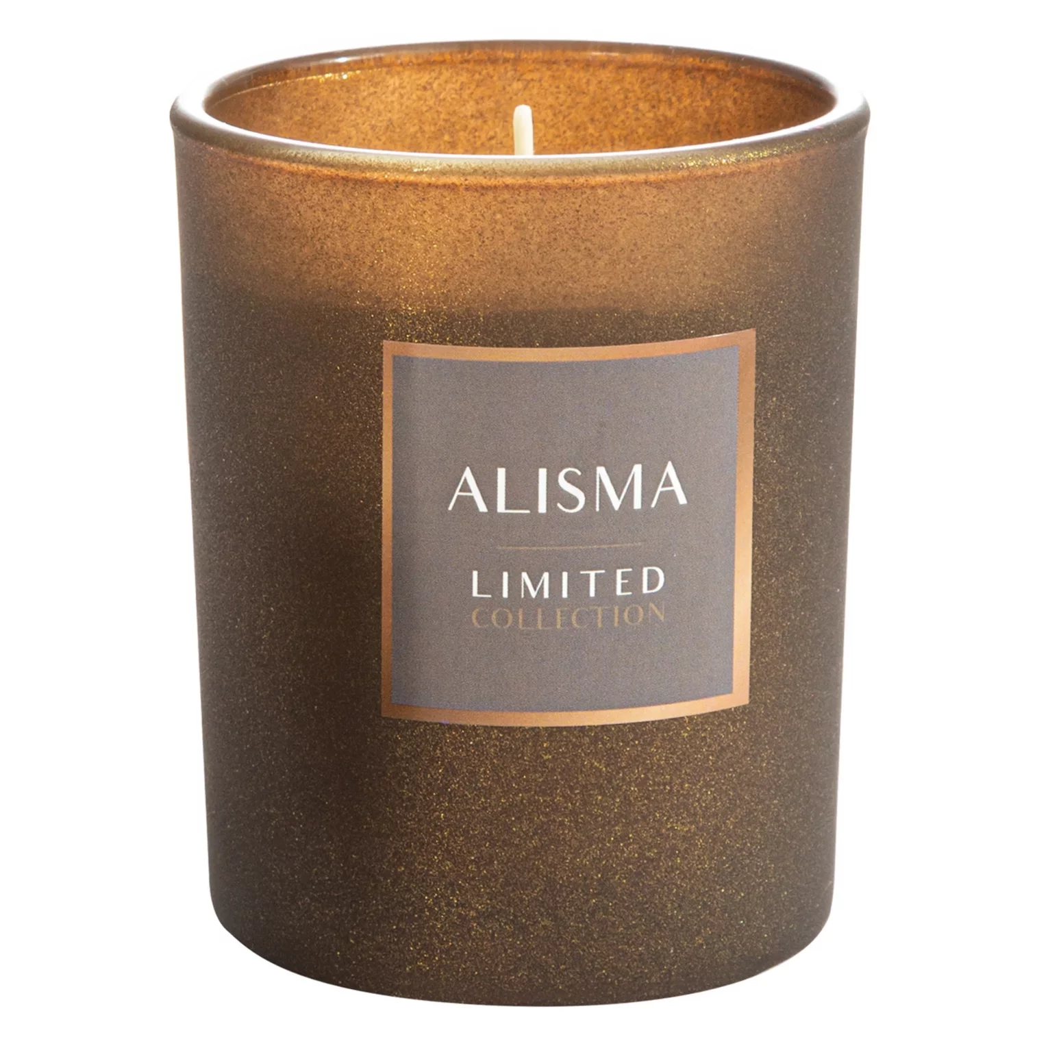 LIMITED COLLECTION Świeca zapachowa ALISMA w szkle CIEPŁO BRĄZÓW