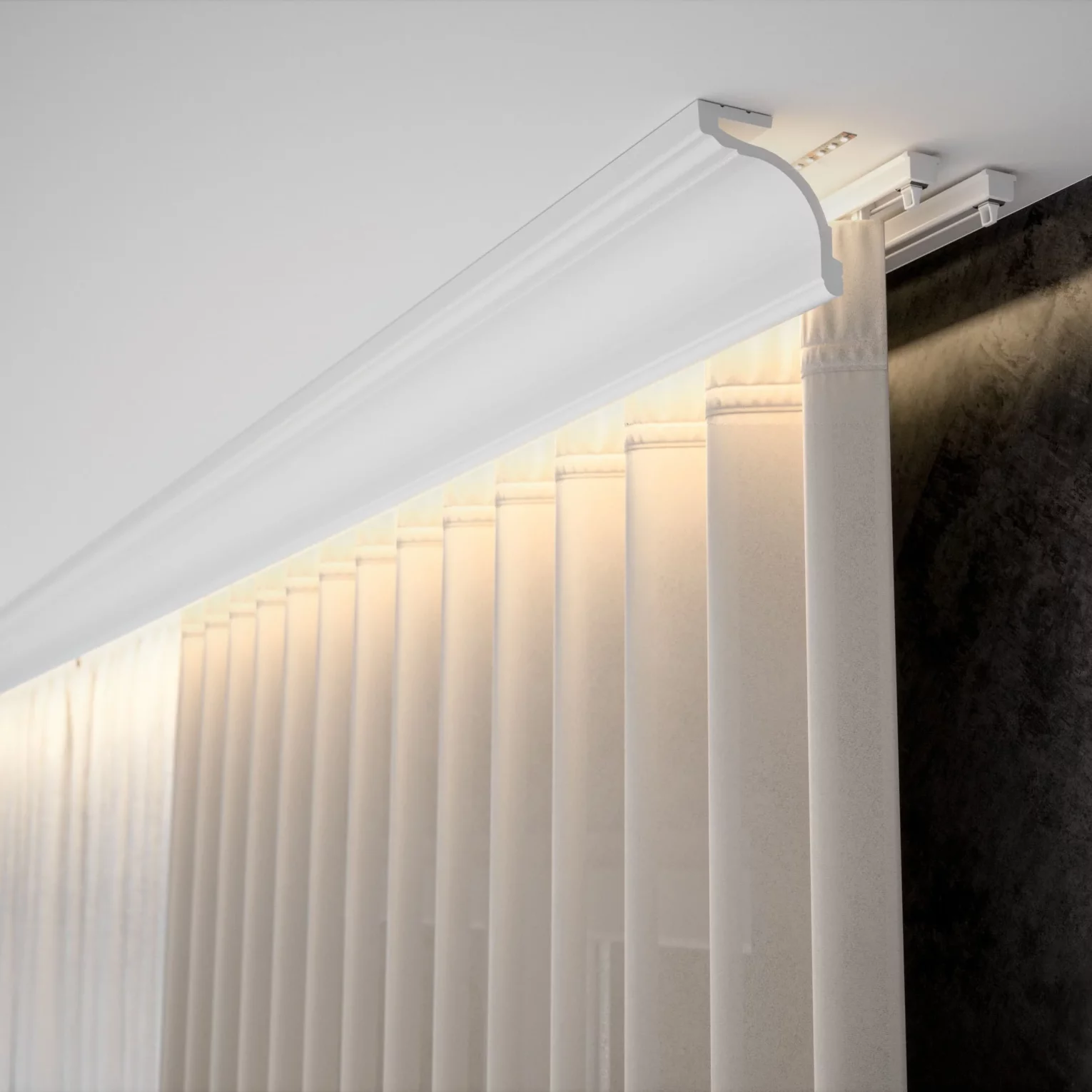 Listwa karniszowa Creativa 300x8,6x8,3 cm – technologia Lightbloocker, dekoracyjna maskownica karnisza