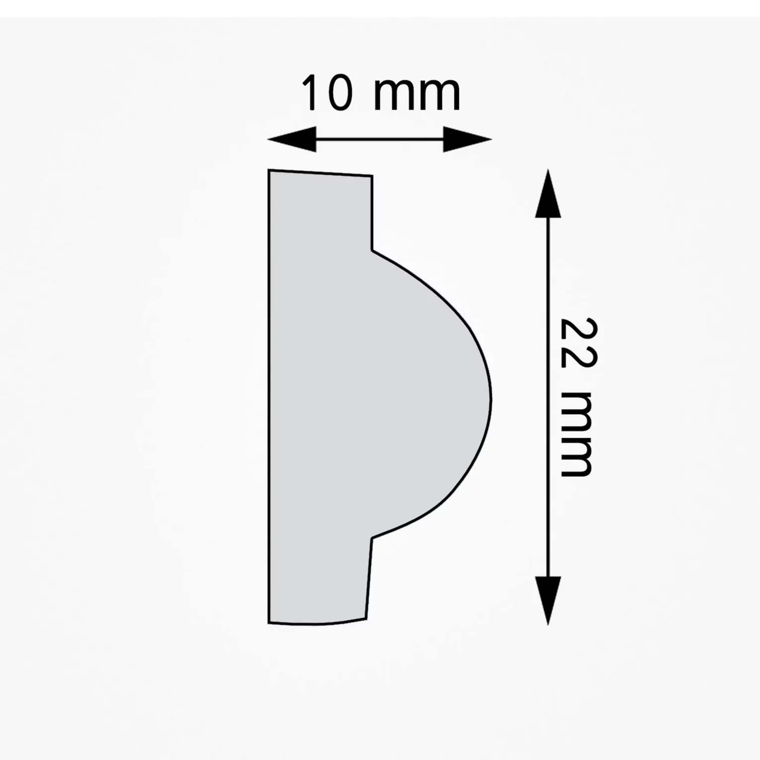 Listwa ścienna Creativa 240 x 2,2 x 1 cm – gładka sztukateria dekoracyjna