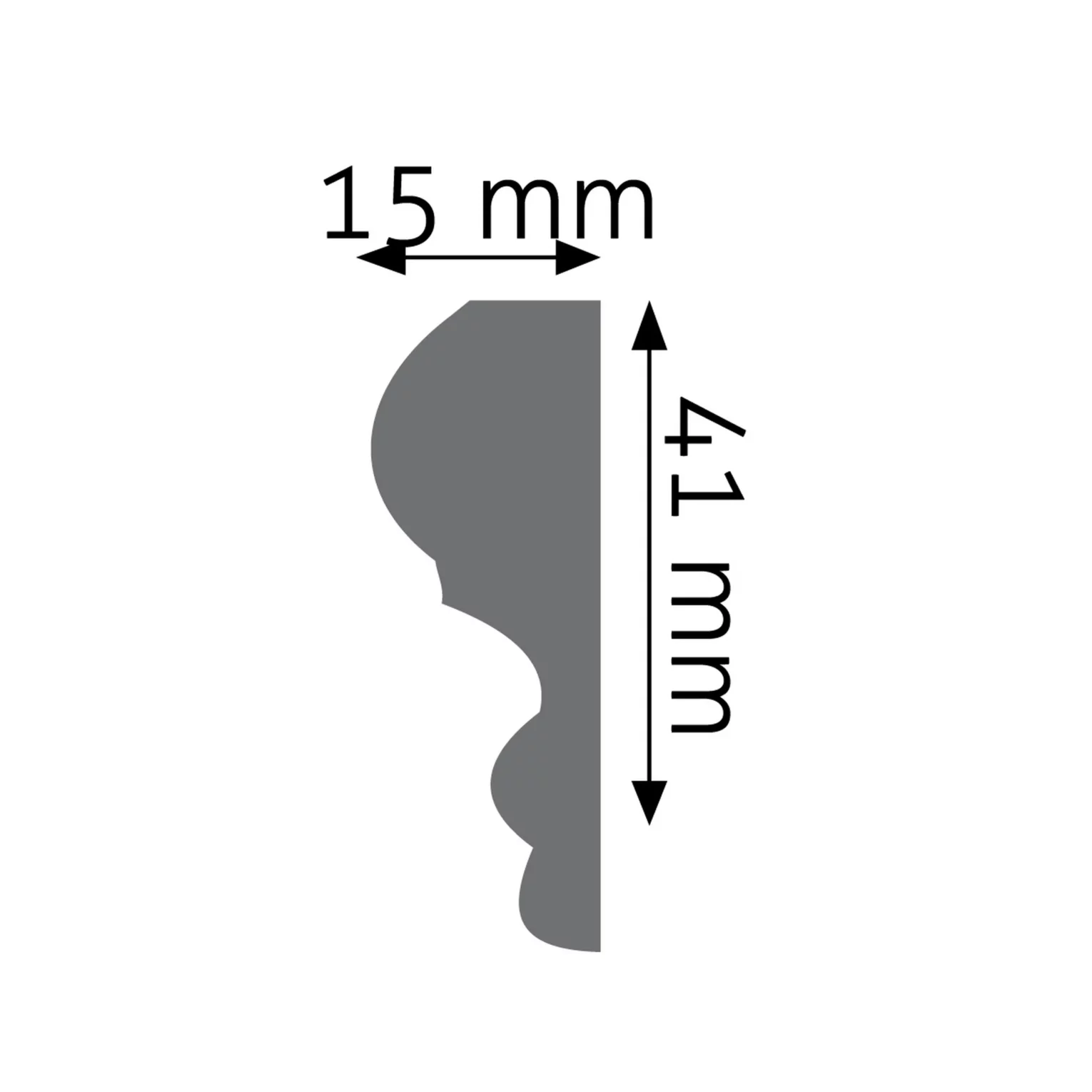 Listwa ścienna Creativa 240 x 4,1 x 1,5 cm – gładka sztukateria dekoracyjna