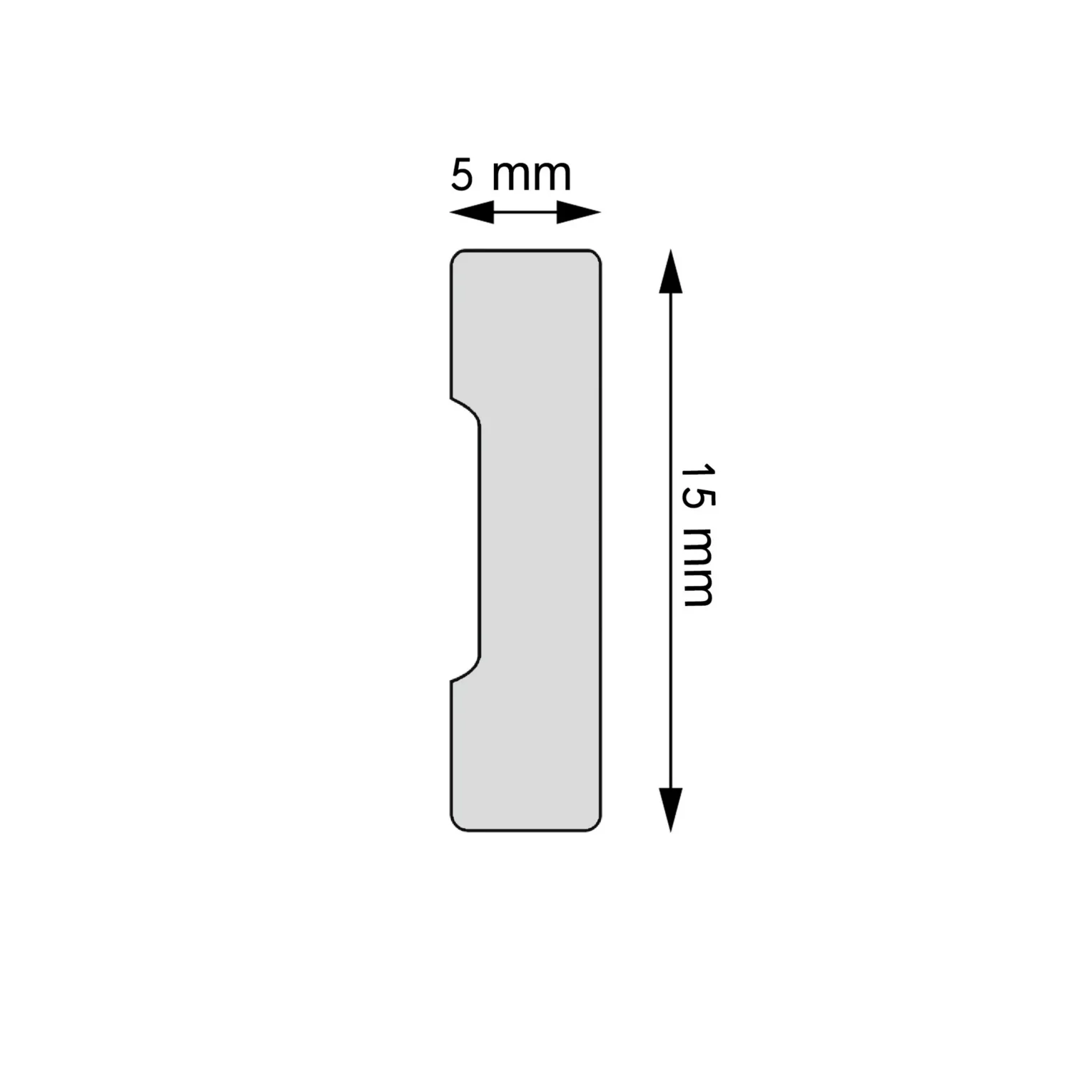 Listwa ścienna Creativa 244 x 2,0 x 1,5 cm – gładka sztukateria dekoracyjna