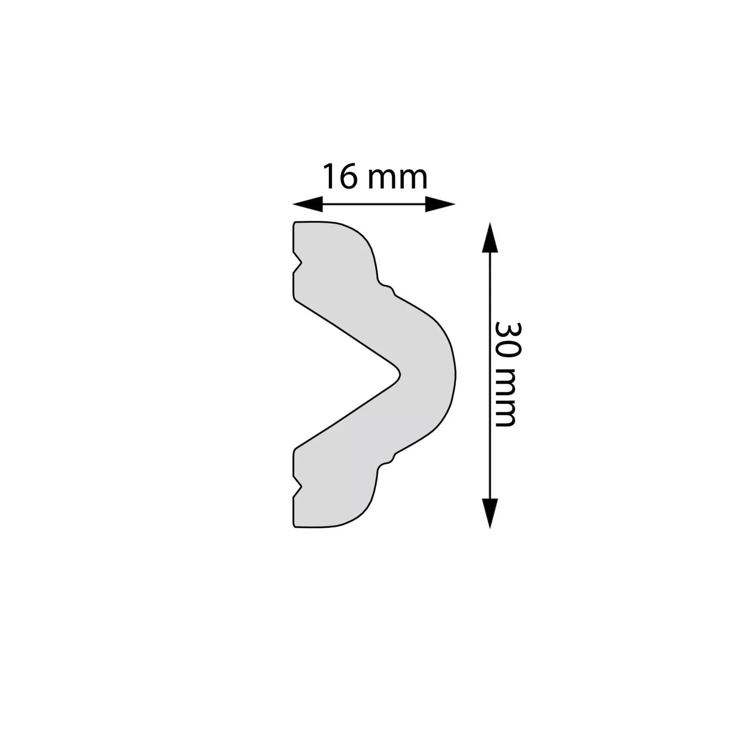 Listwa ścienna Creativa 244 x 3 x 1,6 cm – dekoracyjna sztukateria ścienna