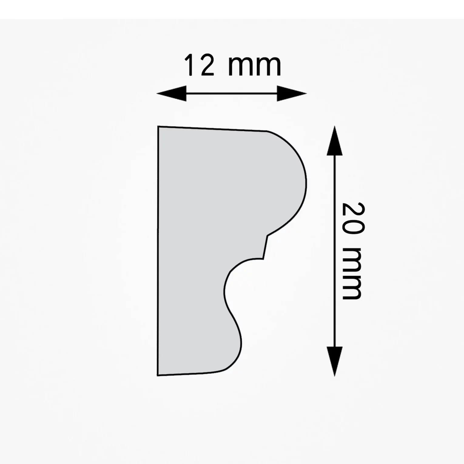 Listwa ścienna Creativa 244 x 2 x 1,2 cm – gładka sztukateria dekoracyjna