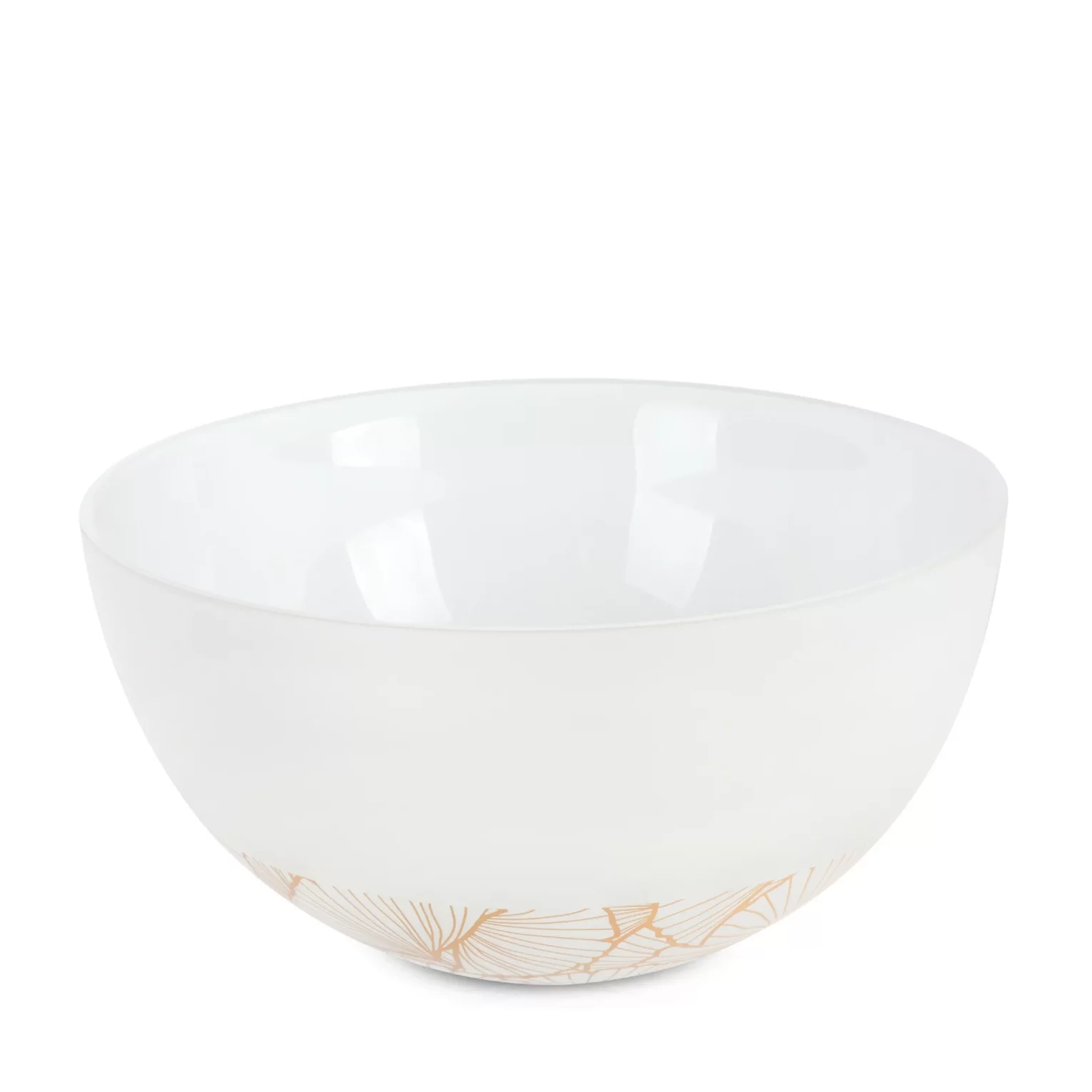 LIMITED COLLECTION Misa LUNA biało-złota z malowanego szkła artystycznego  BLASK BIELI