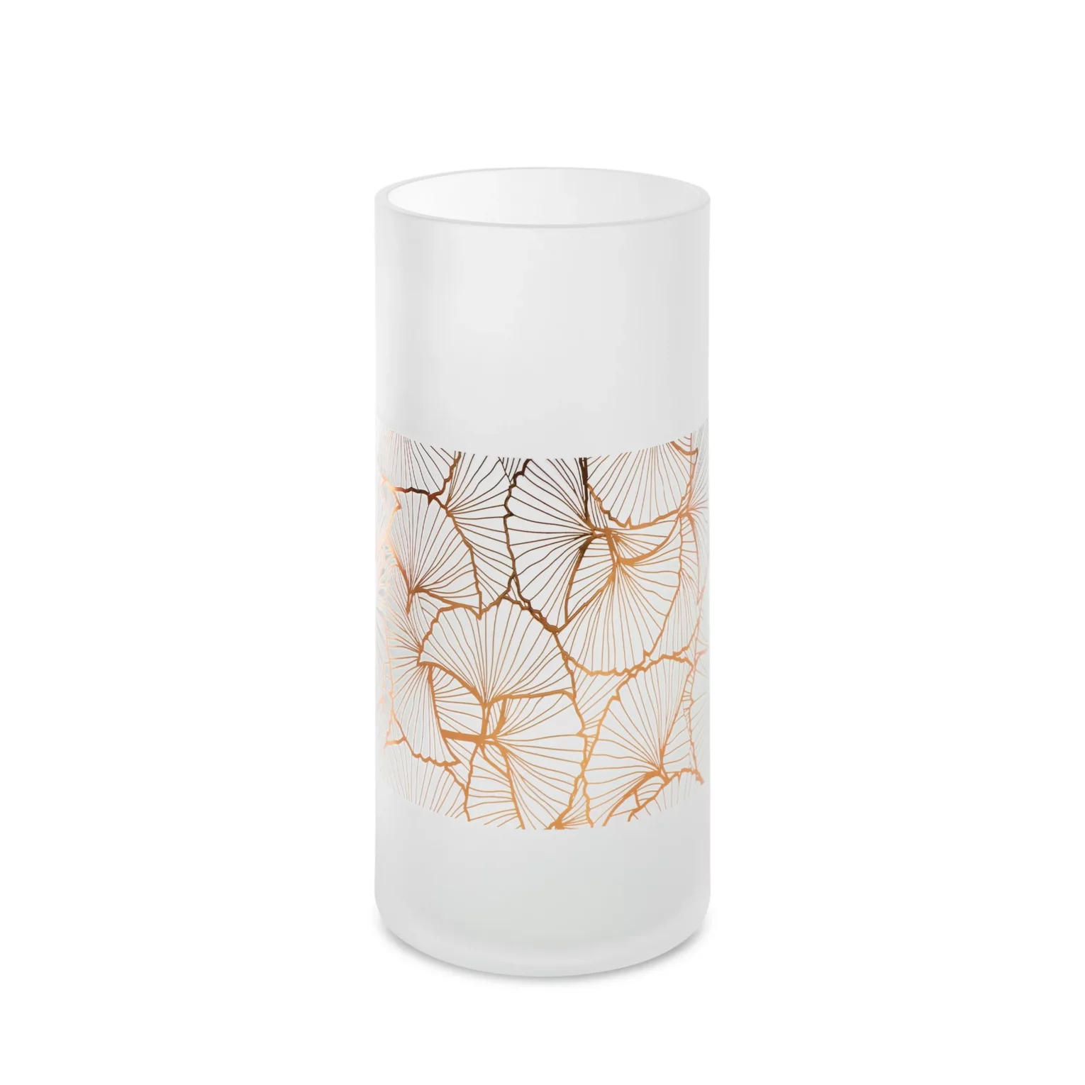 LIMITED COLLECTION Wazon LUNA biało-złoty ze szkła artystycznego BLASK BIELI