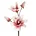 Kwiat sztuczny magnolii biało, różowy z pianki foamirian 59 cm